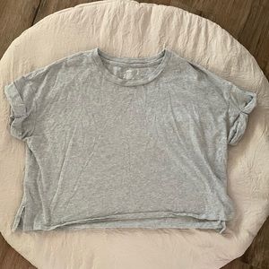 Aerie cropped grey tee